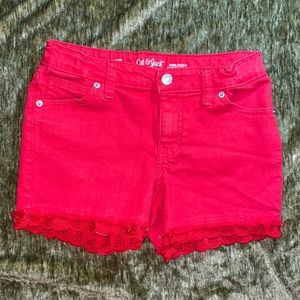 Red shorts size 10/12